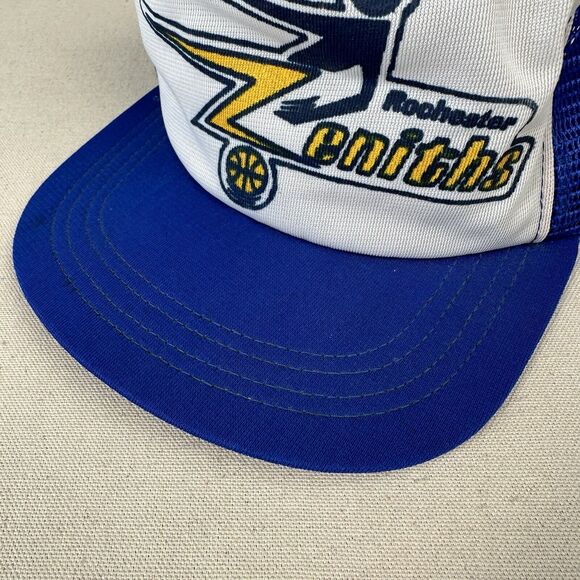 Vintage 70s Rochester Zeniths Hat Trucker Snap Back AABA CBA Basketball - Picture 4 of 12